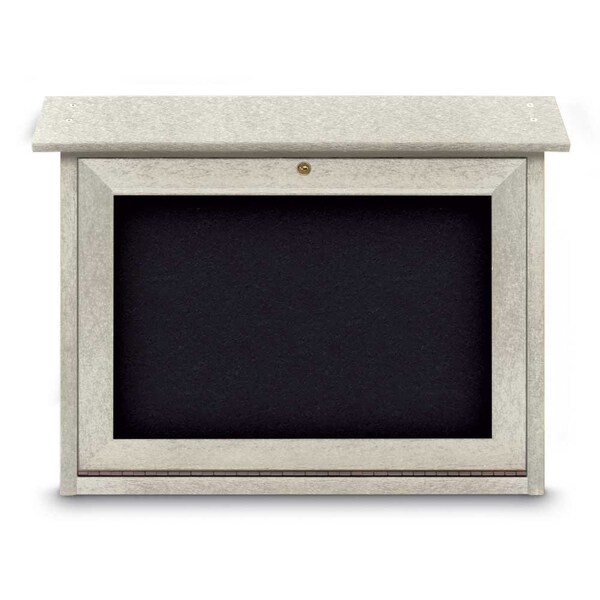 Outdoor Enclosed Combo Board, 48"x36", Black Frame/Blue & Surf